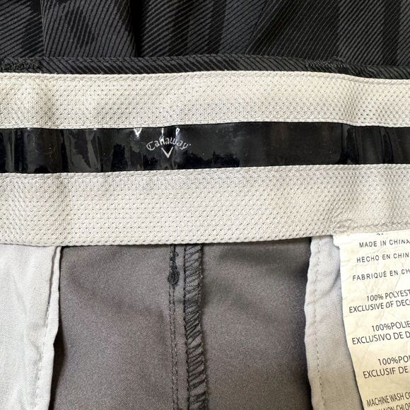 Callaway Mens Golf Shorts Plaid Black Gray 34 bv - Picture 5 of 6